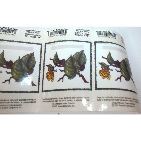 Hampton Arts Other - Vintage Hampton Arts Stamps Red Mulberry Sticker Roll New